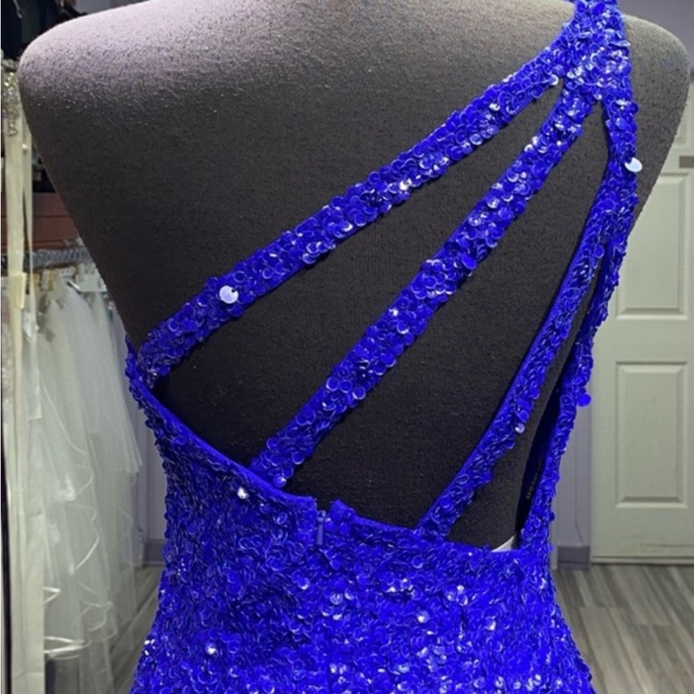 Sherri Hill style number 54330 prom/ formal dress size 6/ royal blue color - Picture 3 of 13